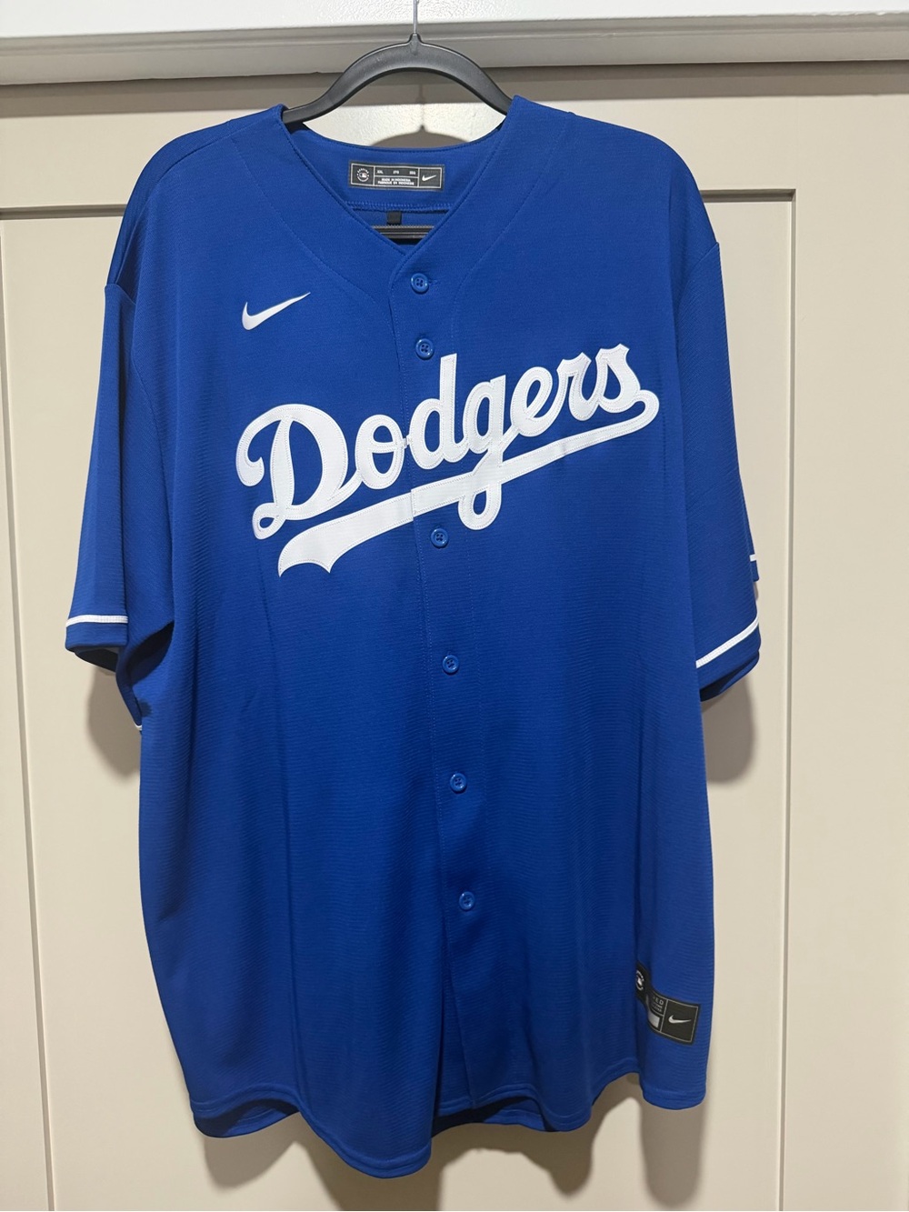 Nike Blue Dodgers Baseball Jersey with White Script #22 Clayton Kershaw